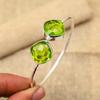 Ravishing Peridot Gemstone Handmade 925 Solid Sterling Silver Jewelry Adjustable Cuff For Women