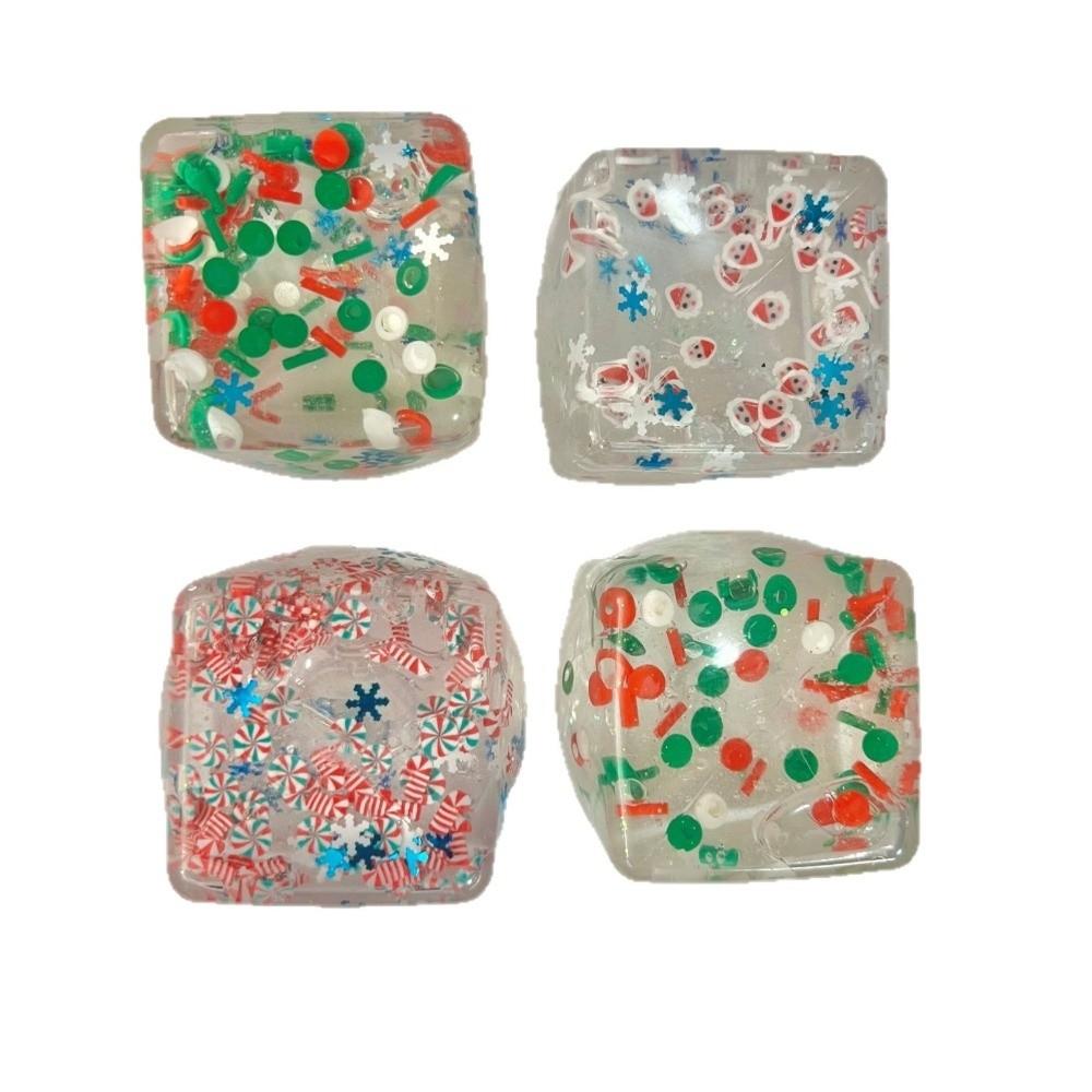 Stress Relief Pinch Block Toy Decompression Transparent Christmas Toy Christmas Gift