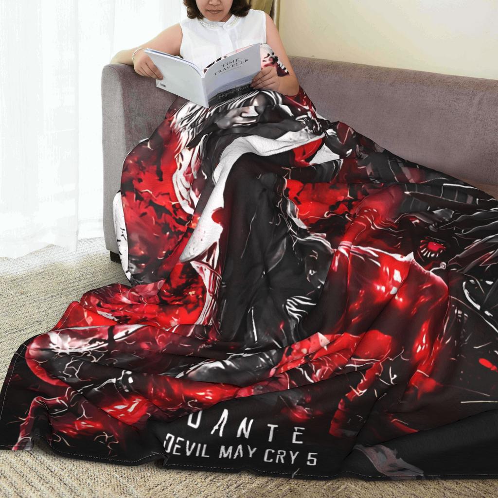 Devil May Cry 5 Dante Plush Blanket Kids Adult  Flannel Throw Blanket For Living Room Warm Design Quality Bedspread Gift
