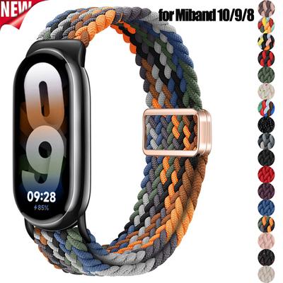 Нейлоновый плетеный ремешок для Xiaomi Watch 10/9/8 с магнитной застежкой-петлей для Miband 10 9 8 NFC, спортивный браслет, замена для смарт-часов