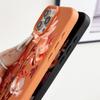 Розовый цветочный узор кожаный текстурный чехол для телефона iPhone 16 Pro 15 14 13 12 Pro Max ударопрочный матовый тонкий однотонный цветной мягкий чехол из термополиуретана с защитой от падений