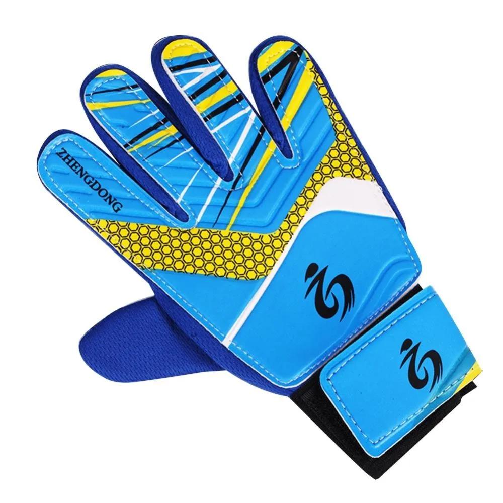 1Pair Latex Professional Kid's Soccer Goalkeeper Gloves Soccer Goalie Strong Full Finger Protection Gloves Football Gloves