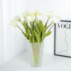 Мягкая резина 5-головый двойной тюльпан, Домашний светлый люкс, Высококлассный декоративный цветок-симуляция тюльпана