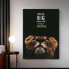 Little Lion Letter Motivational Quote Art Posters and Prints Wild Animal Canvas Painting Minimalism Wall Art Picture Home Decor