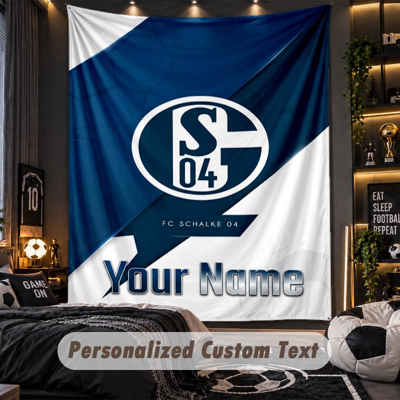 TapestrySchalke 04 FC Custom Name Text Personalized Wall Hanging Tapestry Home Wall Decor