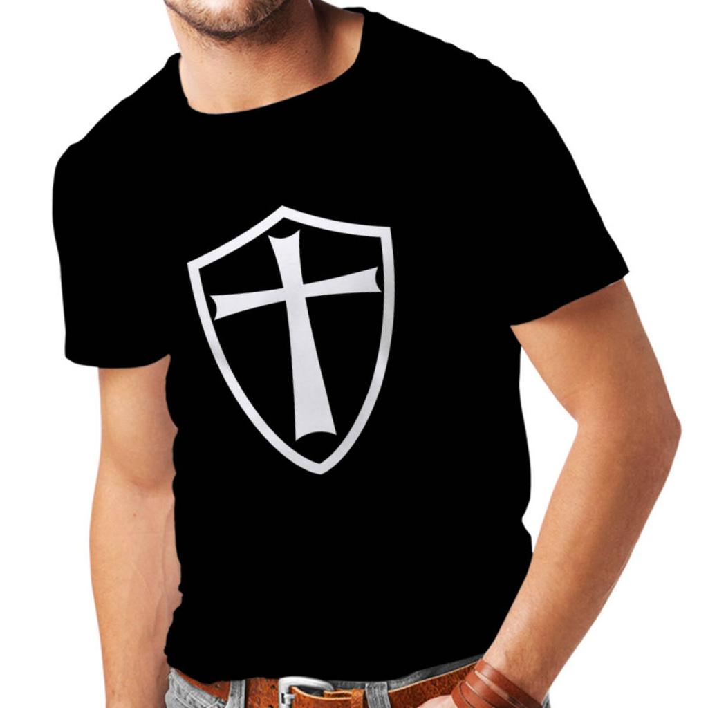 Men's Knights Templar Shield T-Shirt: Crusader Cross