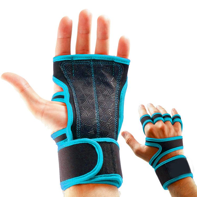 Sports Gloves Fitness Gym Weight Lifting Breathable Non-Slip Polyester Palm Protection Unisex