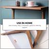 2 Pcs Durable Practical Simple Structure Firm Hold Smooth Surface Shelves Fixing Supports Wall Bookshelf Supports Wooden Shelf