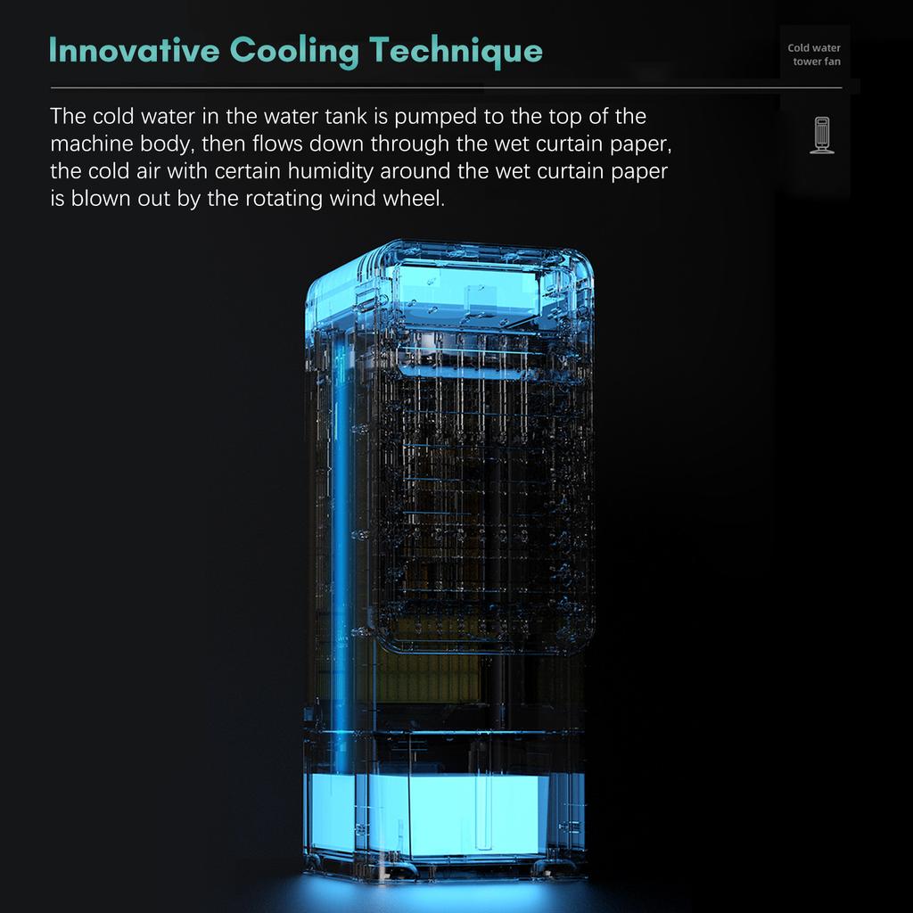 Portable Air Conditioner Fan Evaporative Cooler Cooling Machine 3 Speed with 7.5hrs Timer with