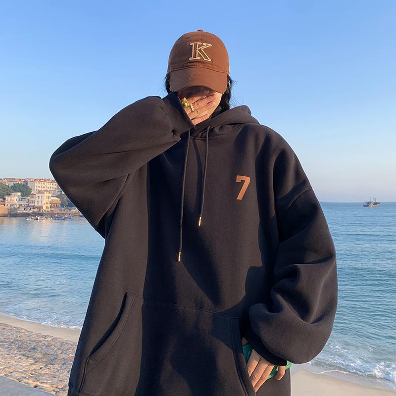 Мужская серая толстовка с капюшоном — модная свободная куртка в стиле хип-хоп на осень/зиму 2022 года