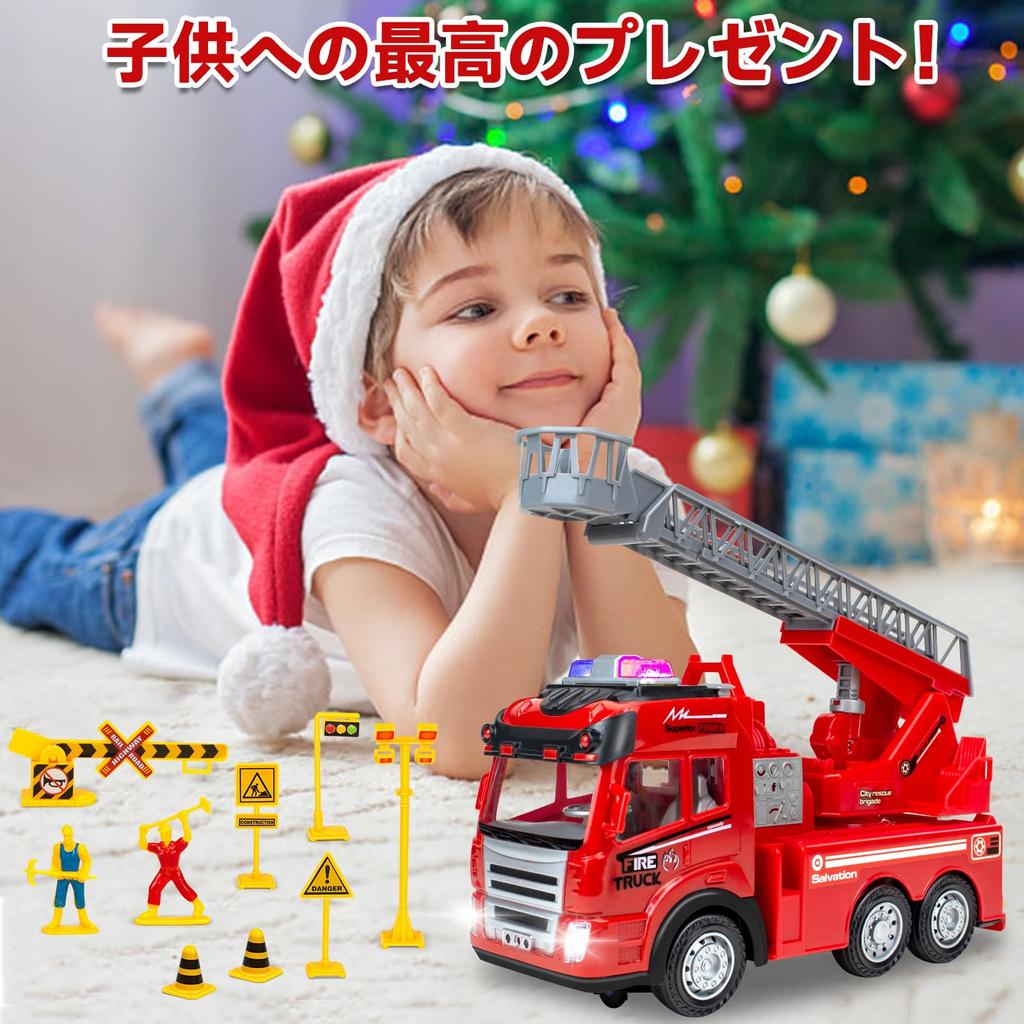 Пожарная машина лестница Пожарная авария Пожарная лестница Пожарная модель Спасательная Рабочая Светодиодная Машина Гибкая Лестница Автоматически Подарок Транспортное средство Пожарная Игрушка, Грузовик, Транспортное средство,