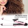 Выпрямитель для волос с плоским утюгом и пластиной с керамическим покрытием, быстрый нагрев, 2-в-1, многофункциональная укладка волос без вьющихся волос, бигуди, профессиональный утюжок для волос