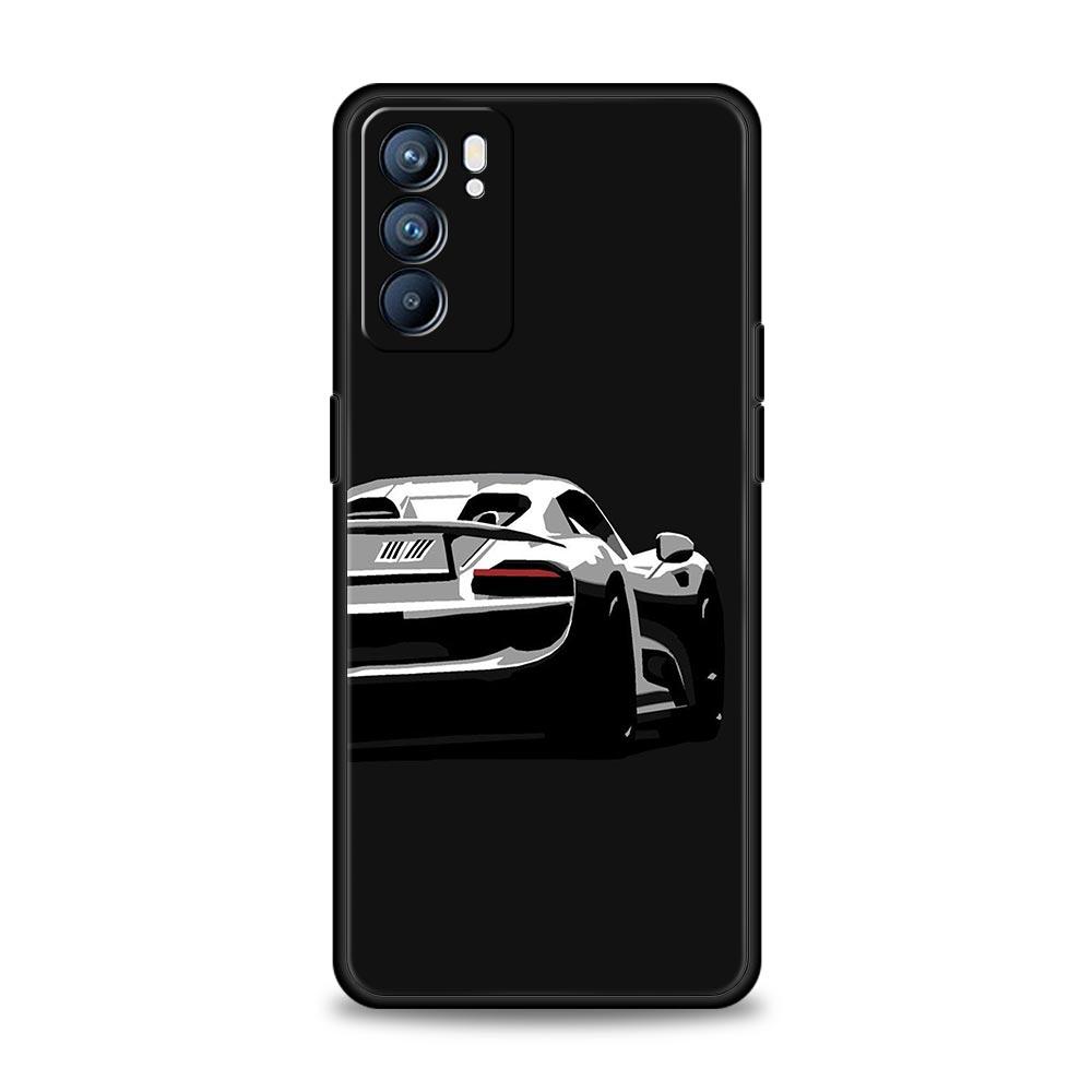Супер Авто Спортивный Чехол для Телефона для Oppo Reno8 Reno7 Reno6 Pro A54 5G Find X6 X5 A53 A52 A9 A15 A95 A17 A16 A76 A74 A57 A31 Обложка