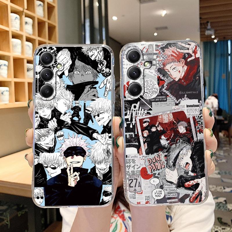 Мягкий прозрачный силиконовый чехол с рисунком аниме для Xiaomi Redmi Note 13 Poco C65 Samsung A55 M35 S24 iPhone Camera противоударный защитный бампер