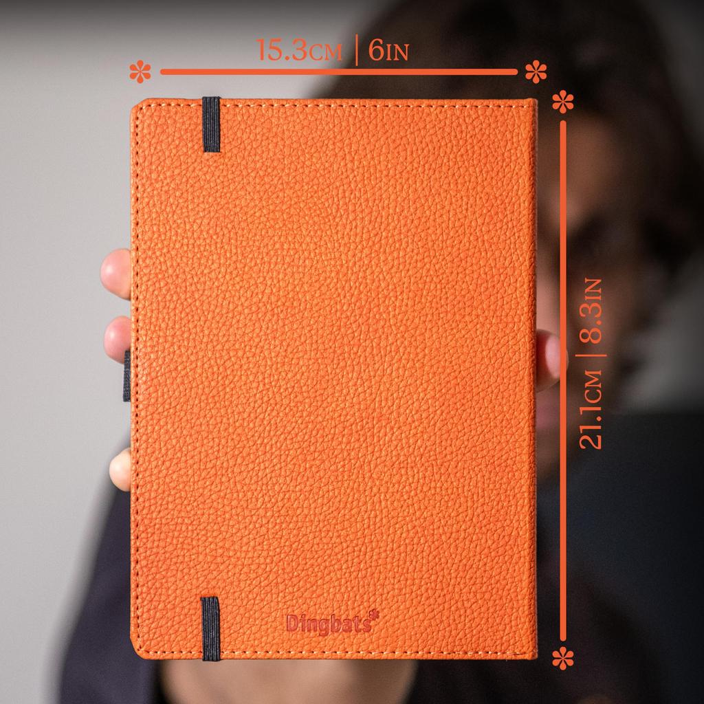 Тетрадь A5 в твердом переплете из ПУ кожи кремового цвета с точечной и линованной бумагой 100 г/м² и дингбатами «Дикое животное» - Тетрадь, Тигр, - - - Перфорированная,