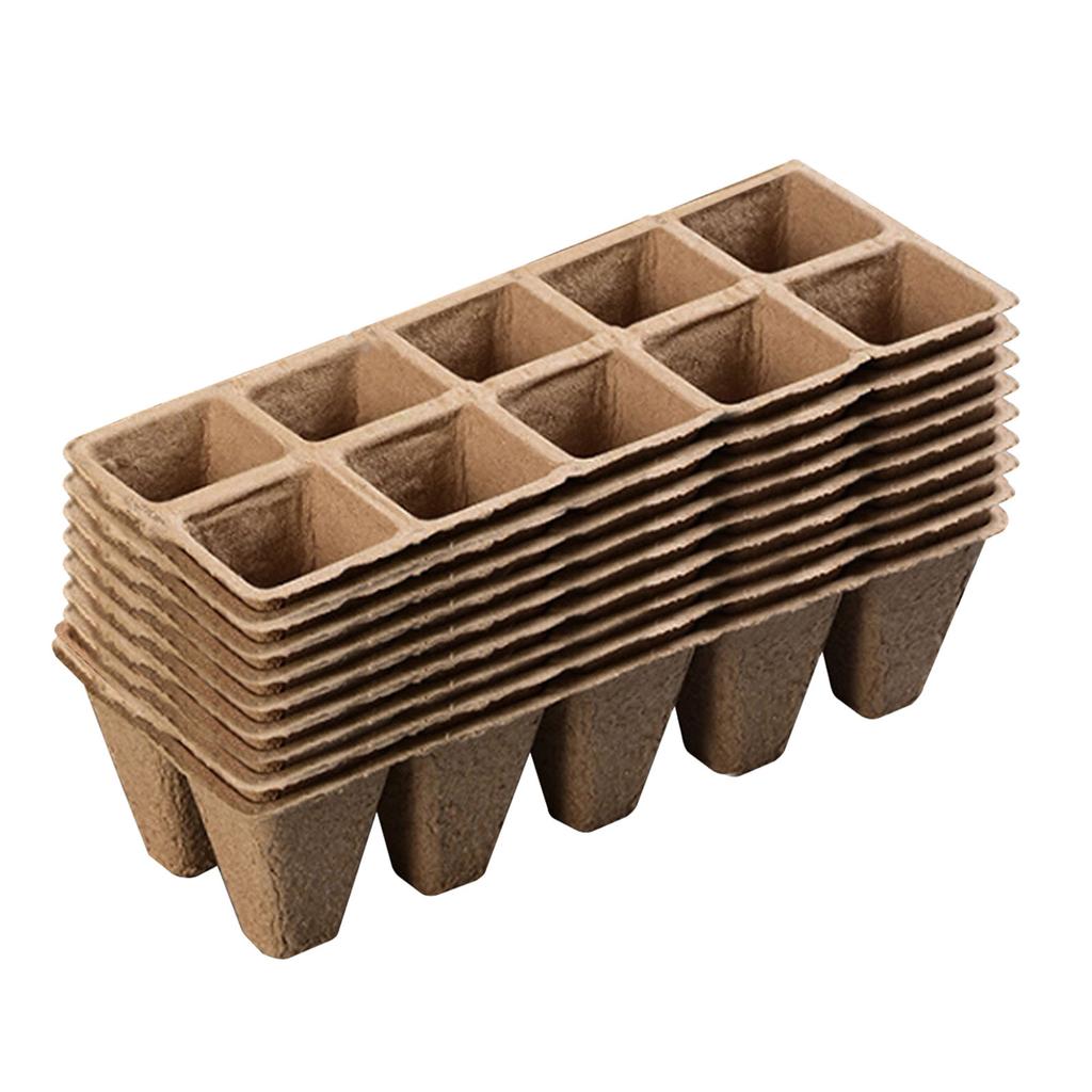 Торфяные горшки Лотки для семян Горшки для рассады Лотки для проращивания 10 ячеек