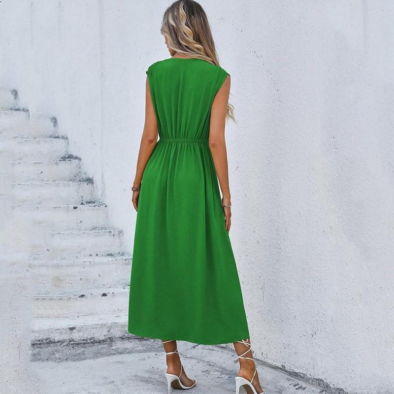 Новое винтажное платье без рукавов больших размеров для женщин, повседневное свободное длинное летнее платье