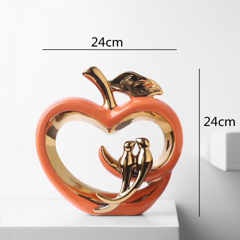 Керамические пустотелые изделия Яблоко Золотая птица Моделирование животных Керамические изделия ручной работы Мебель Украшения для дома Аксессуары Статуэтки