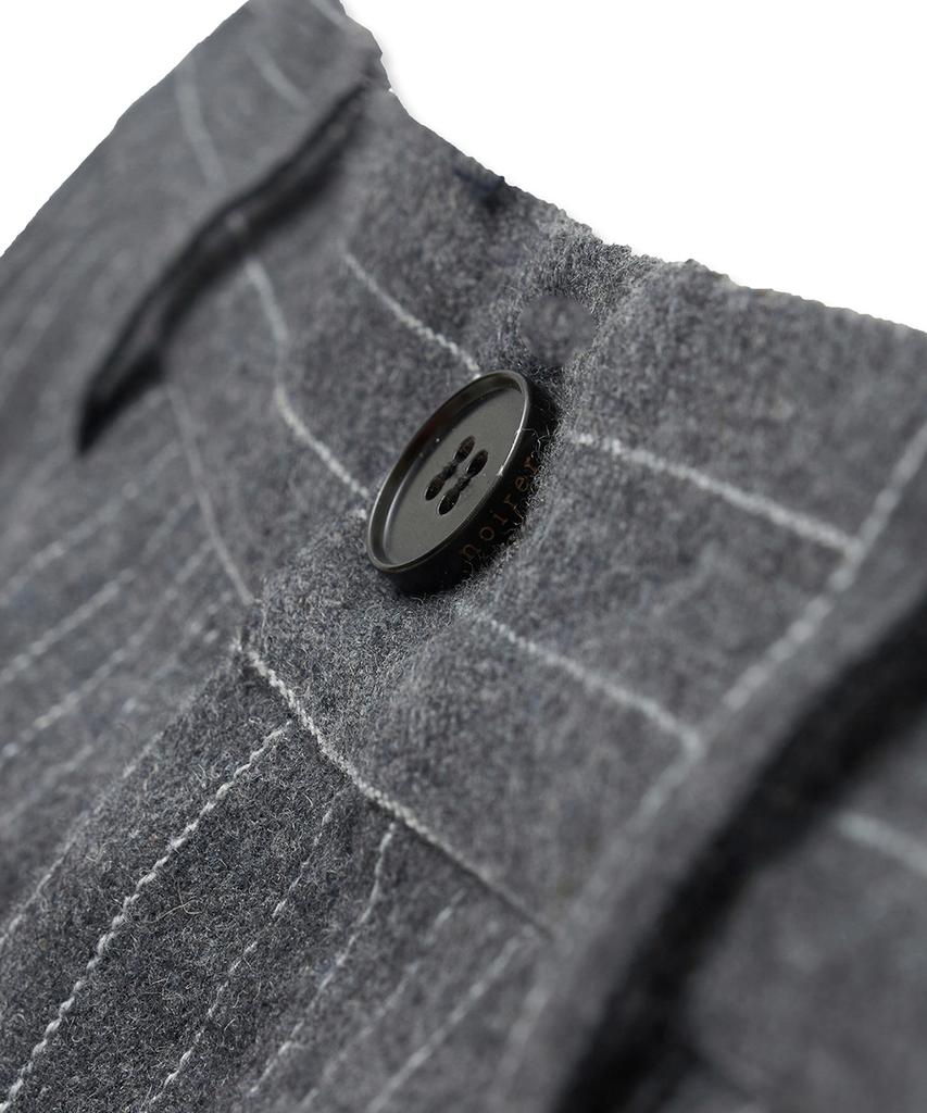 NOIRER Classic Wide Straight Slacks (Stripe Grey)