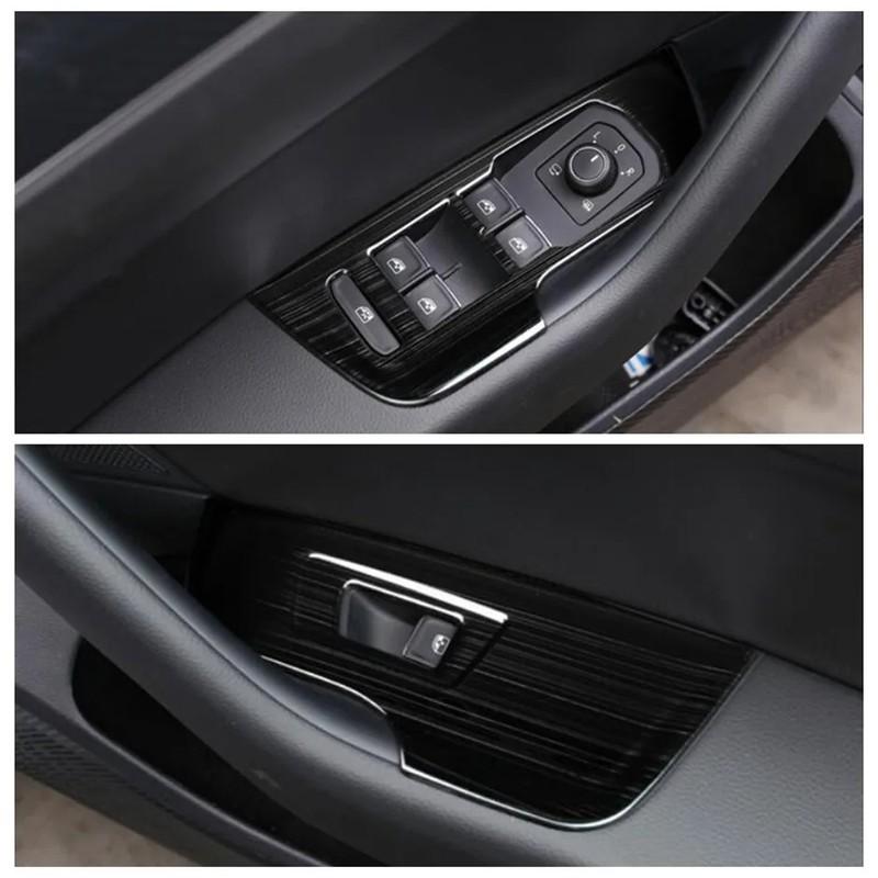 Для Volkswagen VW Passat B8 Arteon CC 2016 2017 2018 - Накладки на панель кнопок стеклоподъемника и подлокотника двери из нержавеющей стали