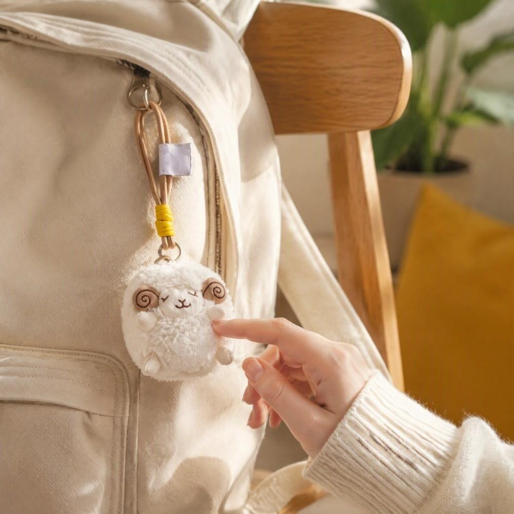 Mini Size Lamb Doll Ornament Soft Plush Mini Sheep Pendant Ornament Plush Keychain Bag Charm