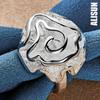 Кольцо из стерлингового серебра 925 пробы с розой, модные свадебные украшения