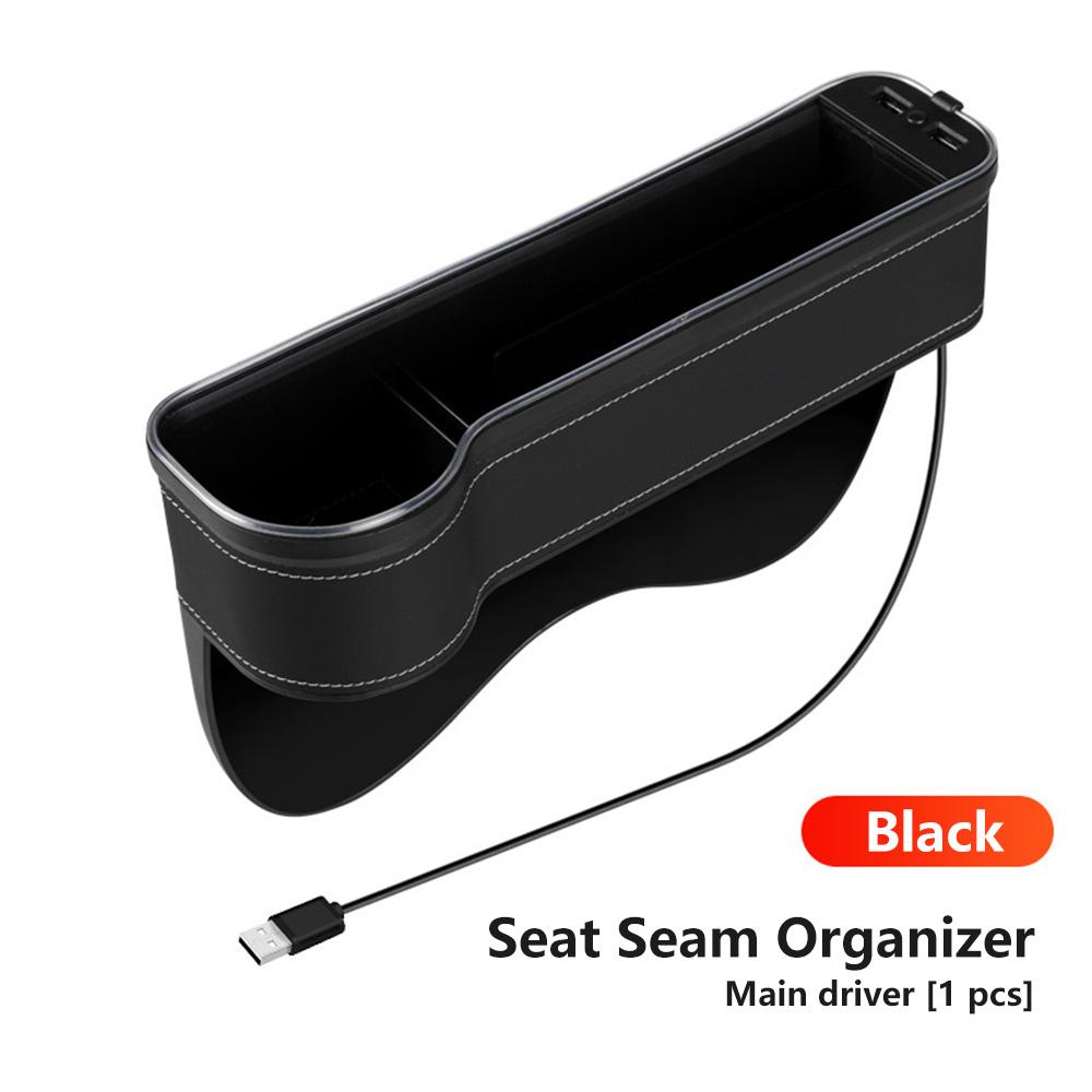 Car Gap Storage Box New RGB с USB Smart Fast Charger Car Seat Seat Seat Storage Sandwich Storage Box Charger Universal Model