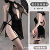 Lianyungang sexy lingerie sexy lace cheongsam pure desire temptation uniform pajama set qqny