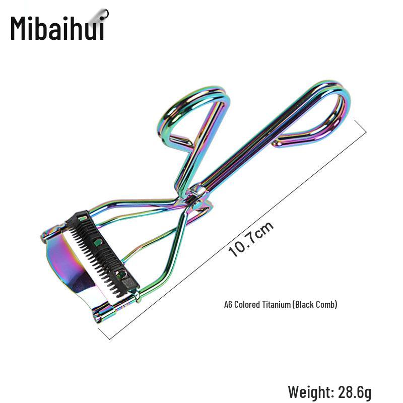 Heart-Shaped Wide-Angle Eyelash Curler with Comb - Makeup Tool for Curling False Lashes