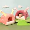 Cozy Hamster Sleeping House Snail Shape Thickened Dwarf Rabbit Chinchilla Hedgehog Ferret