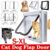 Дверь с флагом для кошек и собак, откидная дверь для кошек с 4-сторонним запиранием для внутренних и наружных дверей, водонепроницаемые двери для домашних животных для кошек и собак, подходят для окон и стен