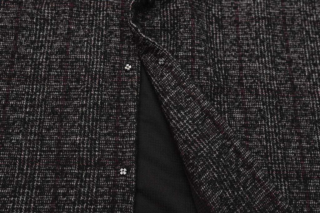 Японский стиль, мочалка, шерстяная смесь, новое [KYOETSU] пальто, накидка, пончо, воротник, 21, материал, женский (М, проверка)