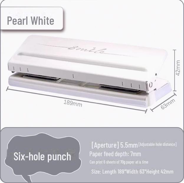 Kedeyou 9170 Adjustable 6-Hole Punch for Loose-Leaf Paper