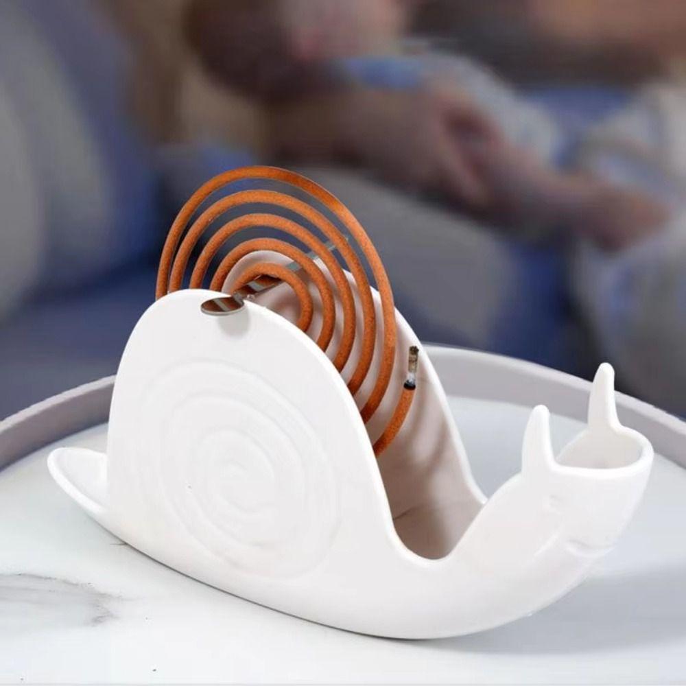 White Black Mosquito Coil Rack Snail Shape Incense Holder Shelf New Ash Storage Rack  Household