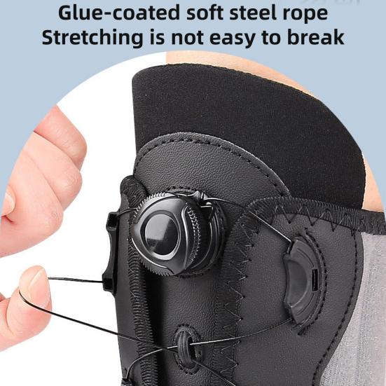 Регулируемый ортез на голеностоп с двумя алюминиевыми шинами Стабилизатор голеностопного сустава с ручкой-регулятором компрессии X-типа