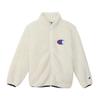 Long One Point Zip Basic [Champion] Sweatshirt, Kids, Sleeve, Logo, Shirt, Sports, CK-YS009, Off-White