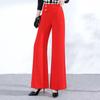 Spring and Autumn Fashion Solid Color Draped High Waist Casual Pants Women Long Pants Wide Leg Pants