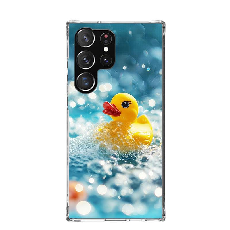 Чехол для телефона с резиновыми уточками в бассейне для Samsung Galaxy S26 S25 Edge S24 S23 FE S22 Ultra S21 Plus S20 + Fundas Cover Coque Gal