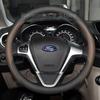 Leather Car Steering Wheel Cover for Ford Fiesta MK6 MK7 ST 2002-2024 focus Auto Steering Wheel Cover Ford Fiesta Accessories