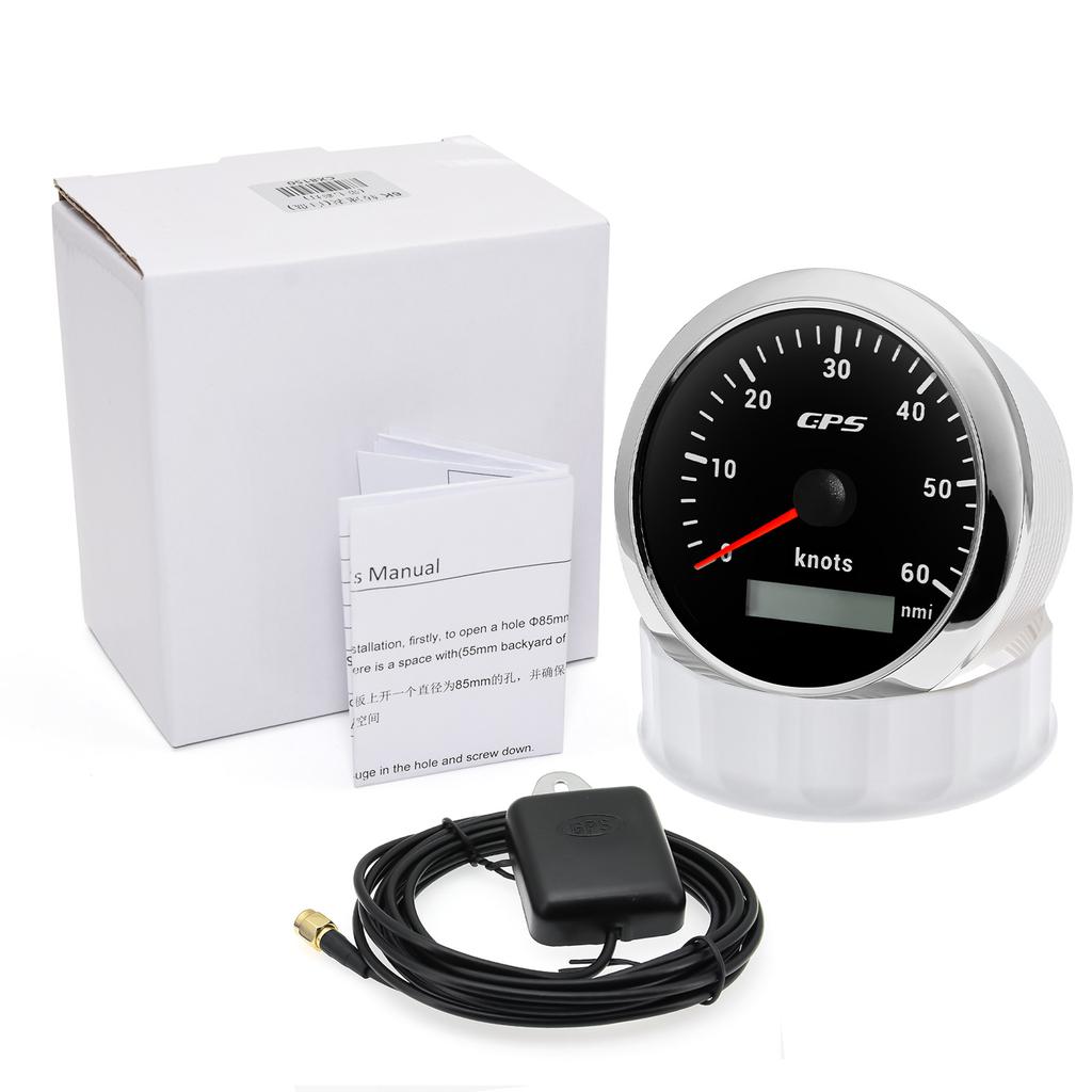 7 цветов подсветки 85 мм GPS спидометр с GPS антенной для 12В24В лодки автомобиля грузовика скорость морская карта датчик метр
