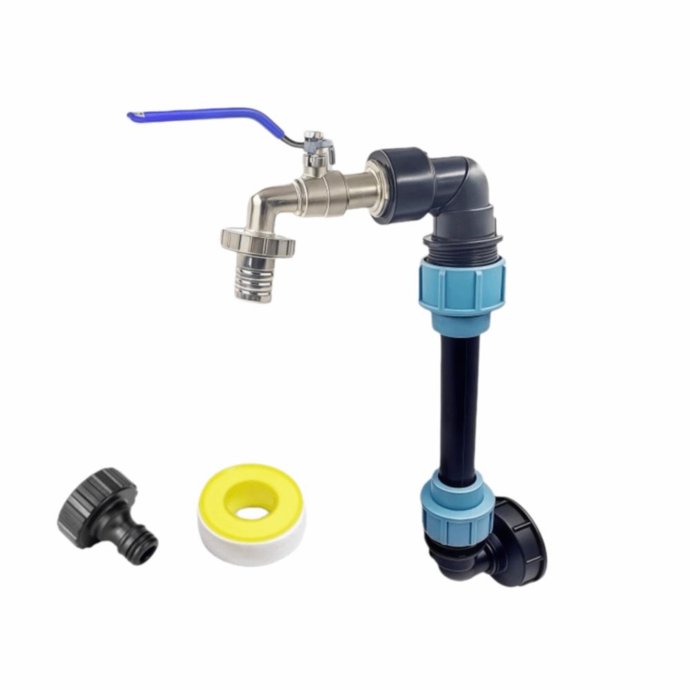 Metal Faucet Faucet Adapter Connection Kit IBC Barrel Heightening Faucet Kit Gardening Buckets