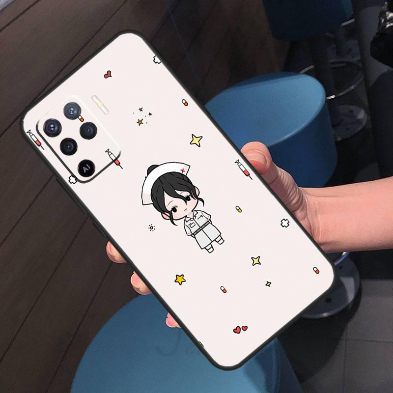 Nurse Medical Medicine Health Case For Oppo A18 A38 A58 A78 A98 A60 A80 A40 A96 A76 A16 A94 A74 A54 A15 A17 A57 A77 A5 Pro
