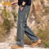 JEEP Men's Retro Loose Fit Straight-Leg Jeans