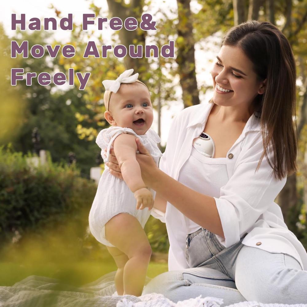 Носимые молокоотсосы S32 для грудного вскармливания, электрический молокоотсос с 4 режимами и 9 уровнями, беспроводной портативный молокоотсос с ЖК-дисплеем