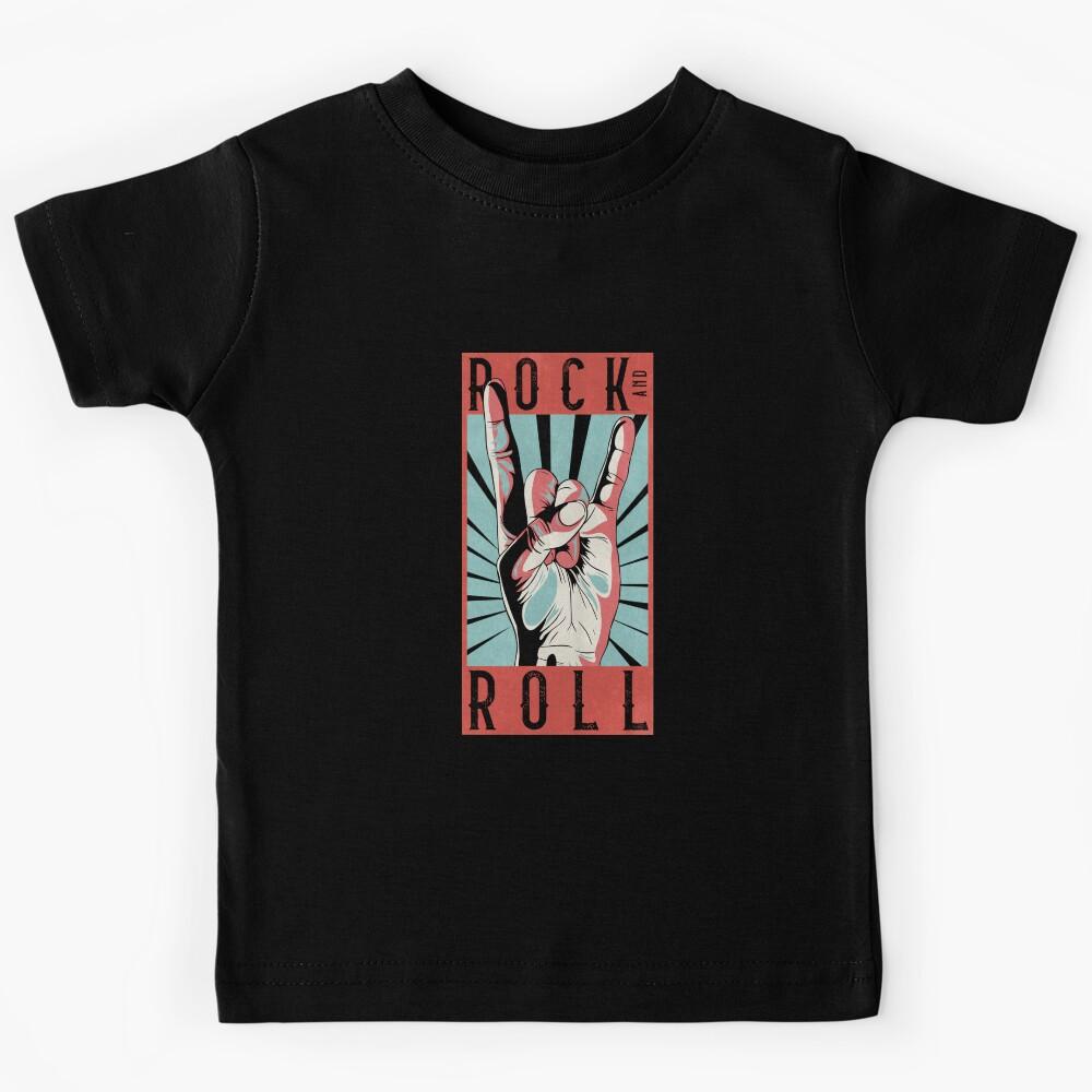 Vintage Rock and Roll Hand Sign Kids T-Shirt