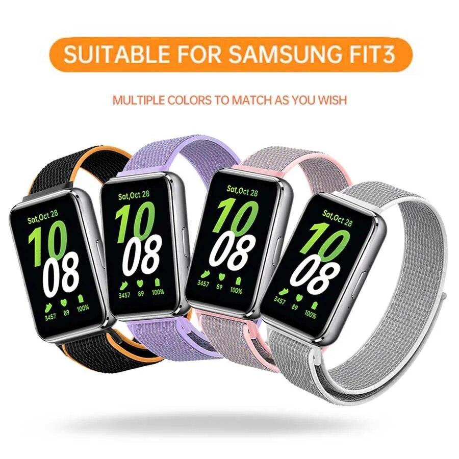 Для Samsung Galaxy Fit 3 нейлоновая петля ремешок для часов браслет для Samsung Fit 3 Смарт-браслет сменные аксессуары Correa