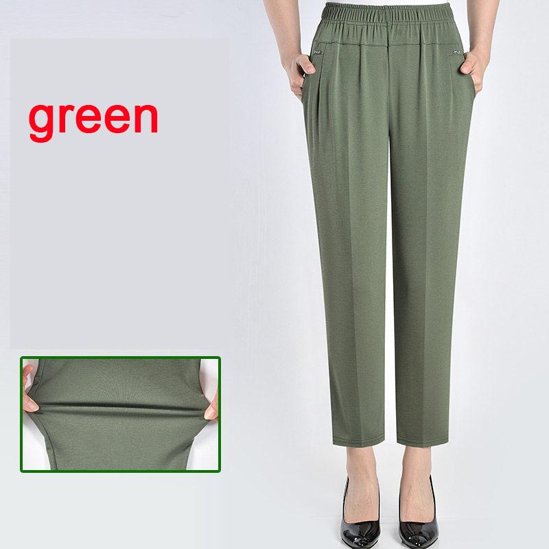 XL-8XL летние брюки для мам из ледяного шелка, брюки для пожилых женщин, свободные брюки для бабушки, большие