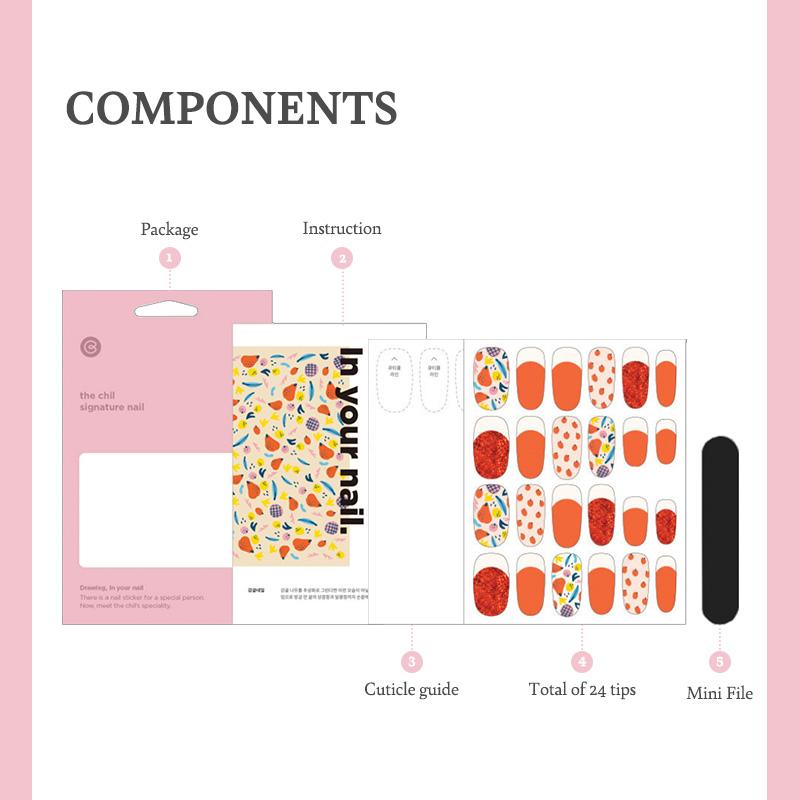 Пастельные полоски для ногтей 24 шт. | Самоклеящиеся типсы-наклейки, Мягкие розовые и лавандовые тона, Быстрый 5-минутный маникюр