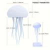 Modern Jellyfish Color-Changing Night Light Features a Polished Plastic Base Ocean-themed Illumination Rechargeable