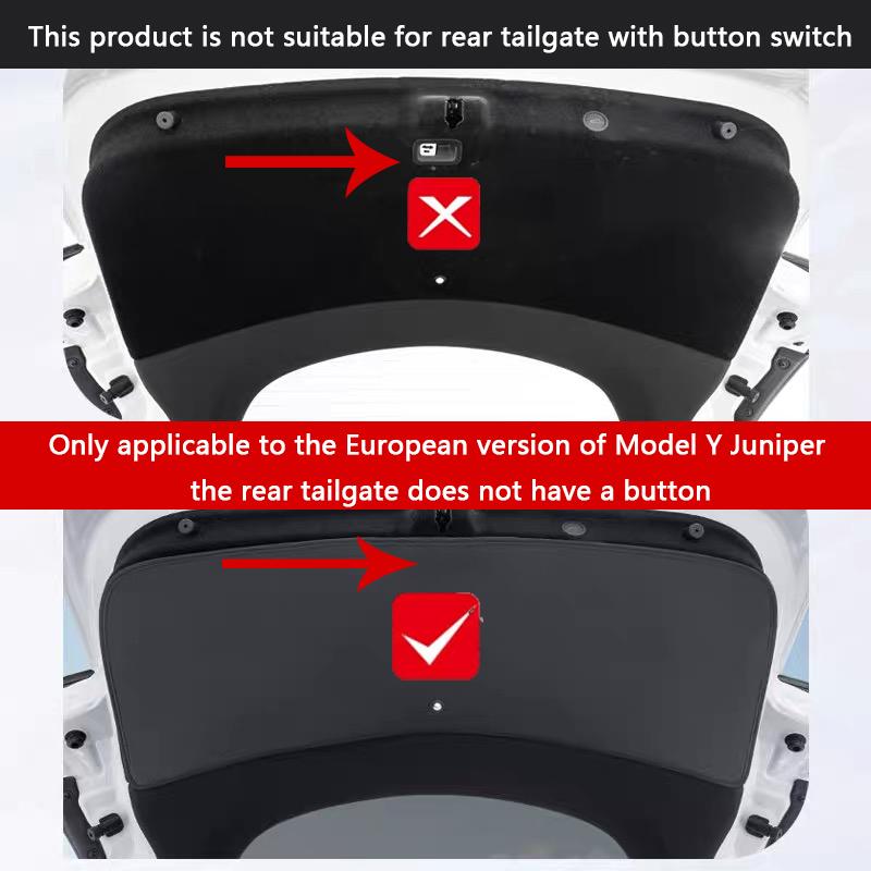For Tesla European Model Y Juniper Trunk Tailgate Guard Pad Leather Trunk Cargo Liner Protective Anti-dirty Pad Car Accessories